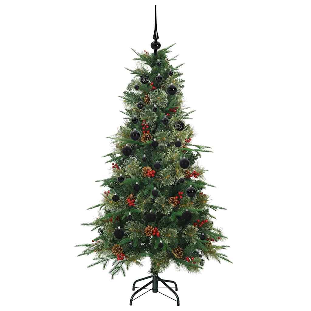 vidaXL Künstlicher klappbarer Weihnachtsbaum Grün 150 cm PE und PVC