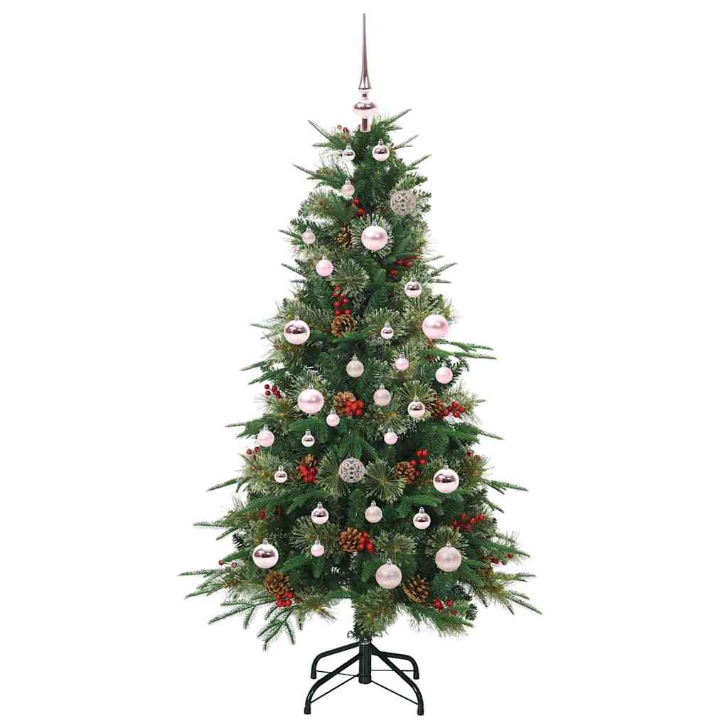 vidaXL Künstlicher klappbarer Weihnachtsbaum Grün 150 cm PE und PVC
