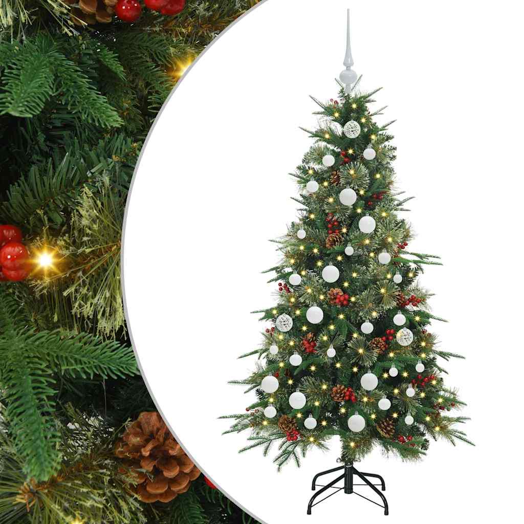 Künstlicher klappbarer Weihnachtsbaum Grün 150 cm PE und PVC