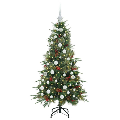 Künstlicher klappbarer Weihnachtsbaum Grün 150 cm PE und PVC