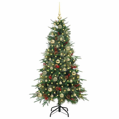 vidaXL Künstlicher klappbarer Weihnachtsbaum Grün 150 cm PE und PVC