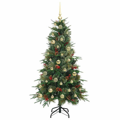 vidaXL Künstlicher klappbarer Weihnachtsbaum Grün 150 cm PE und PVC