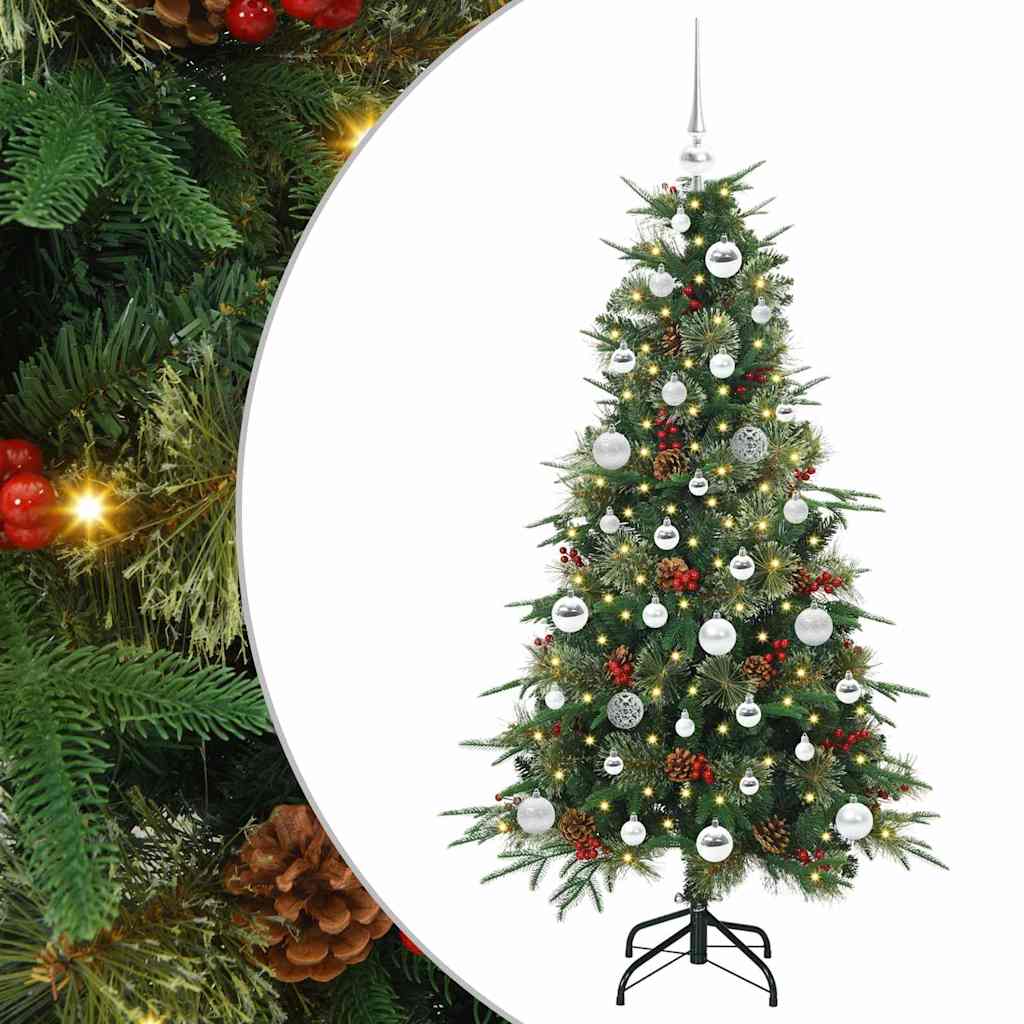vidaXL Künstlicher klappbarer Weihnachtsbaum Grün 150 cm PE und PVC