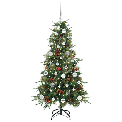 vidaXL Künstlicher klappbarer Weihnachtsbaum Grün 150 cm PE und PVC