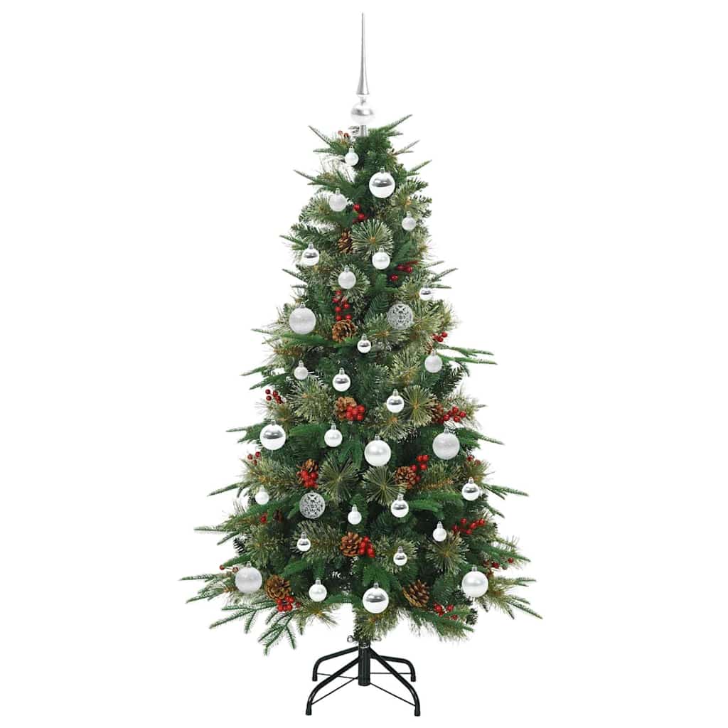 vidaXL Künstlicher klappbarer Weihnachtsbaum Grün 150 cm PE und PVC