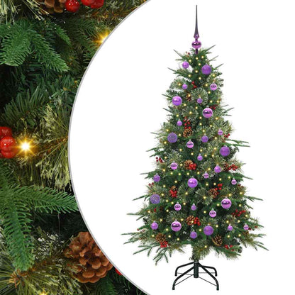 vidaXL Künstlicher klappbarer Weihnachtsbaum Grün 150 cm PE und PVC