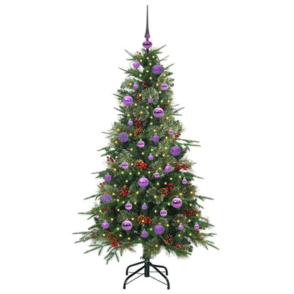 vidaXL Künstlicher klappbarer Weihnachtsbaum Grün 150 cm PE und PVC