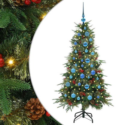 vidaXL Künstlicher klappbarer Weihnachtsbaum Grün 150 cm PE und PVC