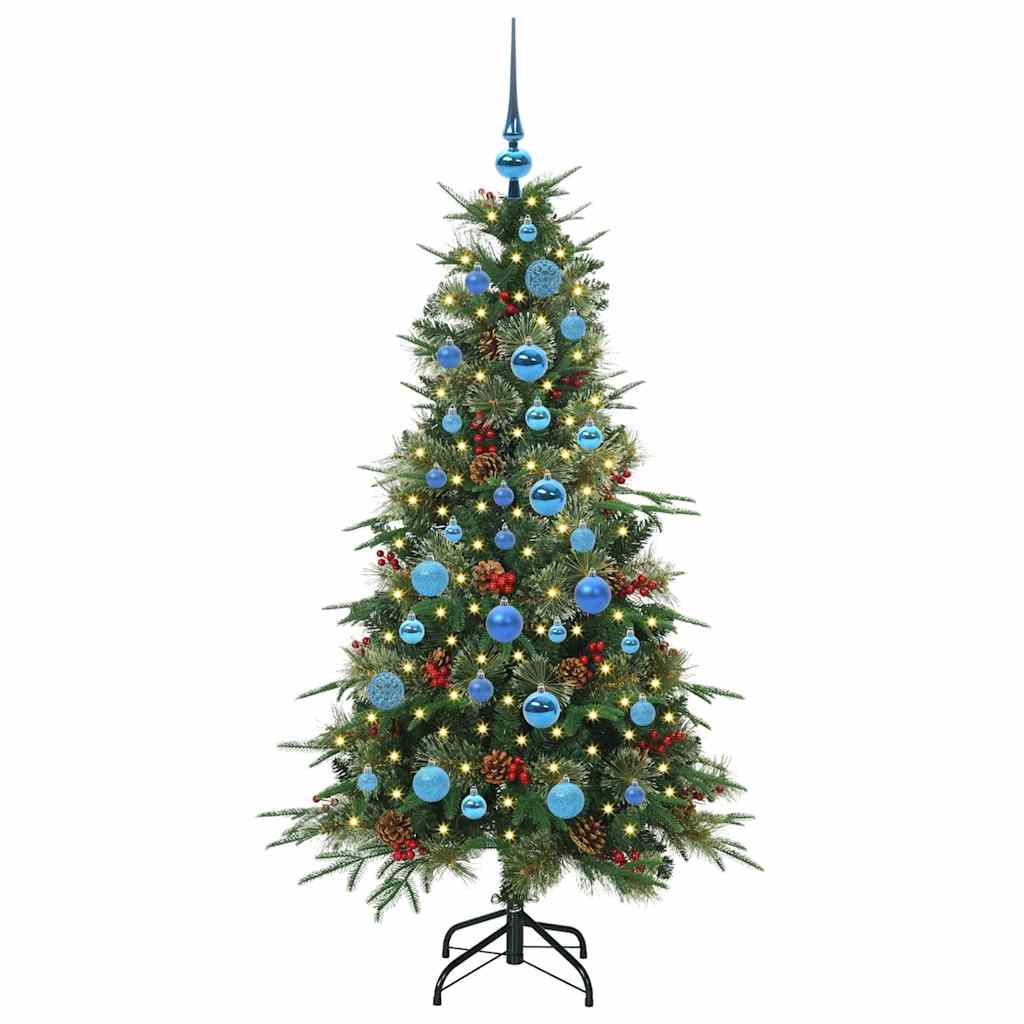 vidaXL Künstlicher klappbarer Weihnachtsbaum Grün 150 cm PE und PVC