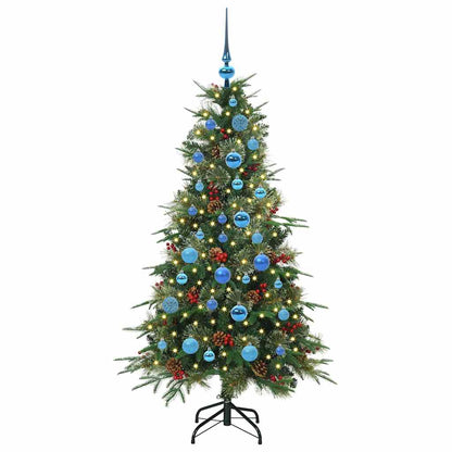 vidaXL Künstlicher klappbarer Weihnachtsbaum Grün 150 cm PE und PVC