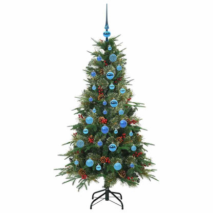 vidaXL Künstlicher klappbarer Weihnachtsbaum Grün 150 cm PE und PVC