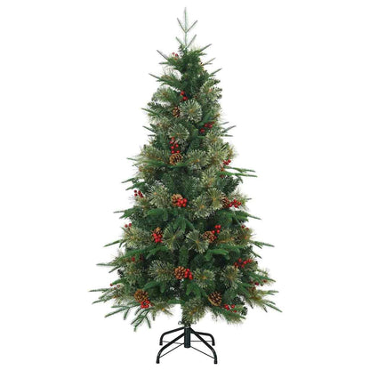 vidaXL Künstlicher klappbarer Weihnachtsbaum Grün 150 cm PE und PVC