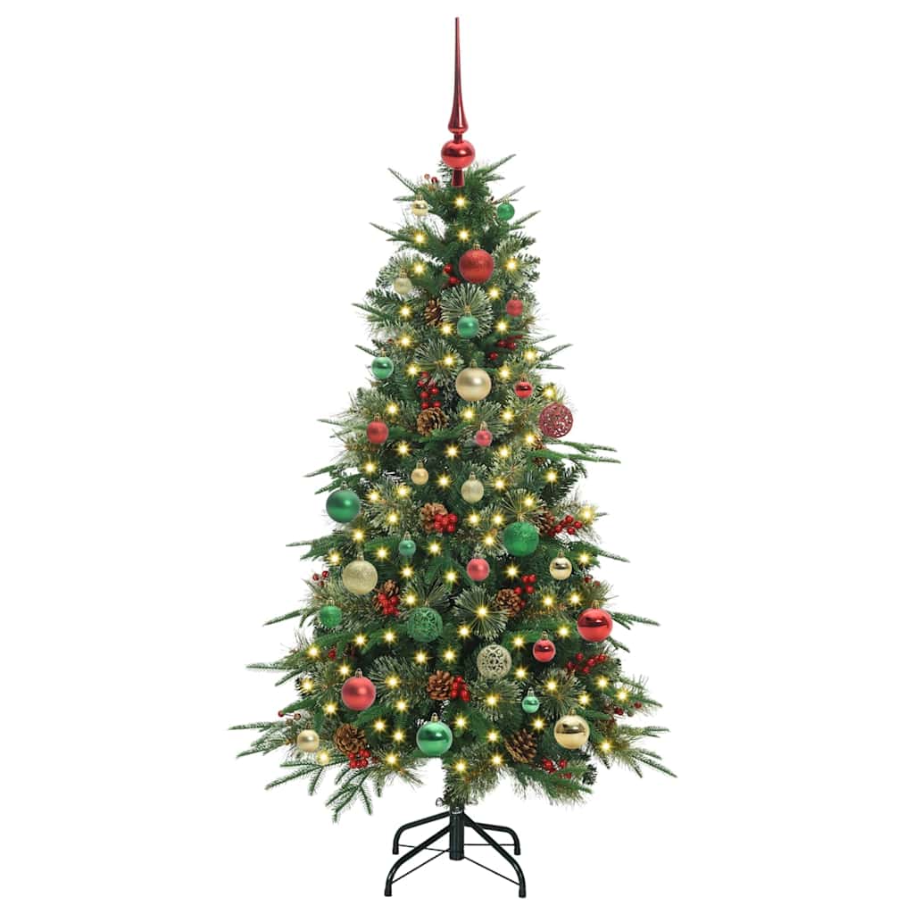 Künstlicher klappbarer Weihnachtsbaum Grün 150 cm PE und PVC