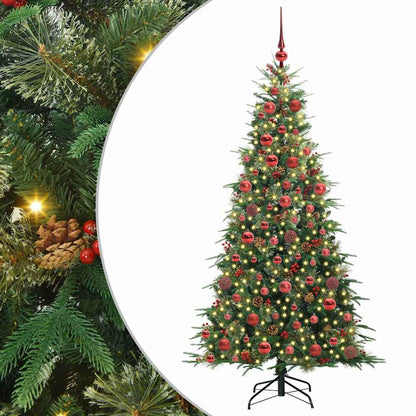 vidaXL Künstlicher klappbarer Weihnachtsbaum Grün 180 cm PE und PVC