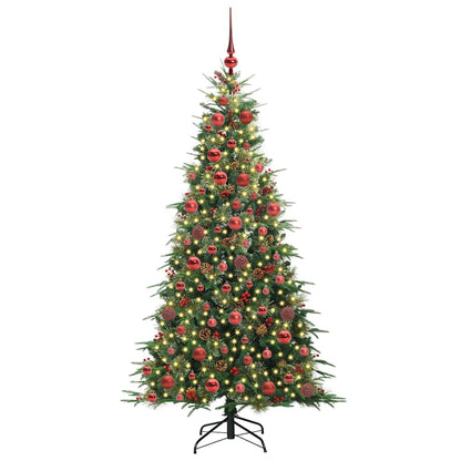 vidaXL Künstlicher klappbarer Weihnachtsbaum Grün 180 cm PE und PVC