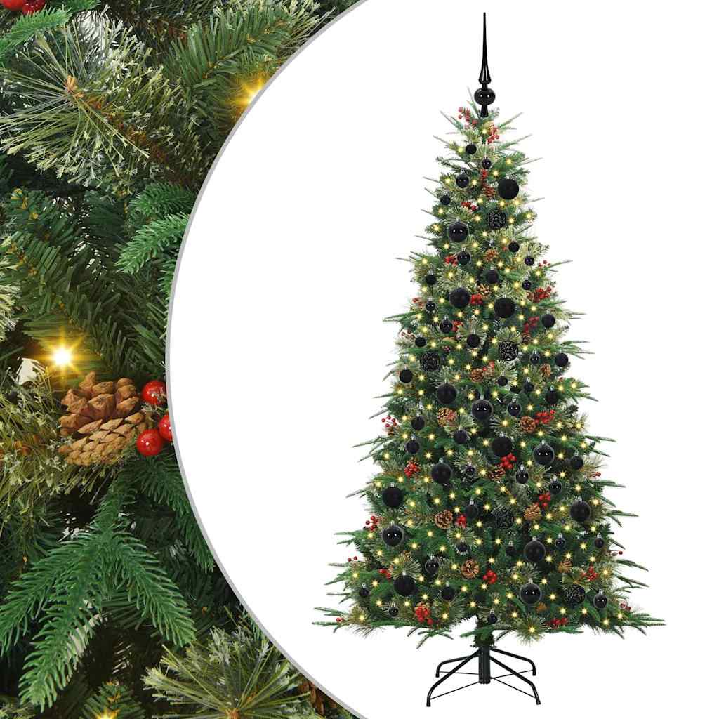 vidaXL Künstlicher klappbarer Weihnachtsbaum Grün 180 cm PE und PVC