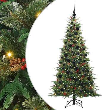 vidaXL Künstlicher klappbarer Weihnachtsbaum Grün 180 cm PE und PVC
