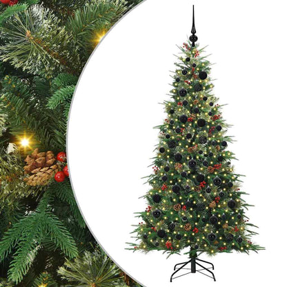 vidaXL Künstlicher klappbarer Weihnachtsbaum Grün 180 cm PE und PVC