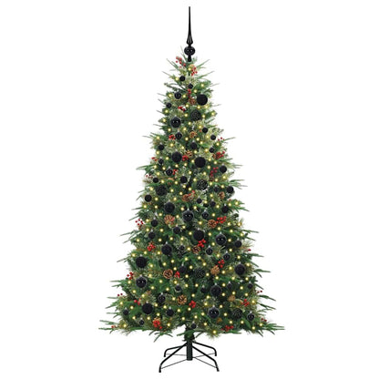 vidaXL Künstlicher klappbarer Weihnachtsbaum Grün 180 cm PE und PVC