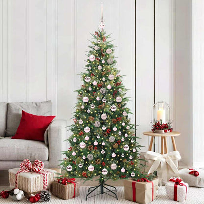 vidaXL Künstlicher klappbarer Weihnachtsbaum Grün 180 cm PE und PVC