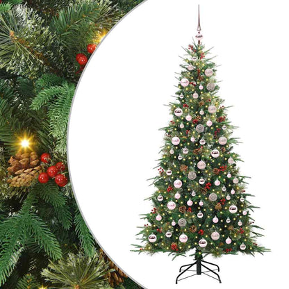 vidaXL Künstlicher klappbarer Weihnachtsbaum Grün 180 cm PE und PVC