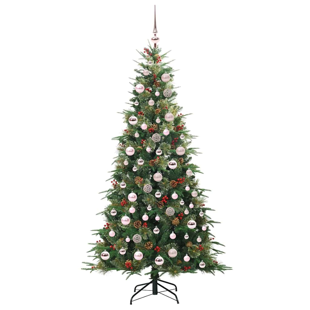 vidaXL Künstlicher klappbarer Weihnachtsbaum Grün 180 cm PE und PVC