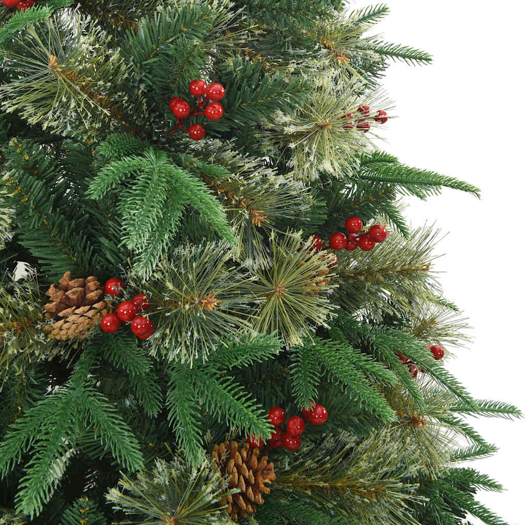vidaXL Künstlicher klappbarer Weihnachtsbaum Grün 180 cm PE und PVC