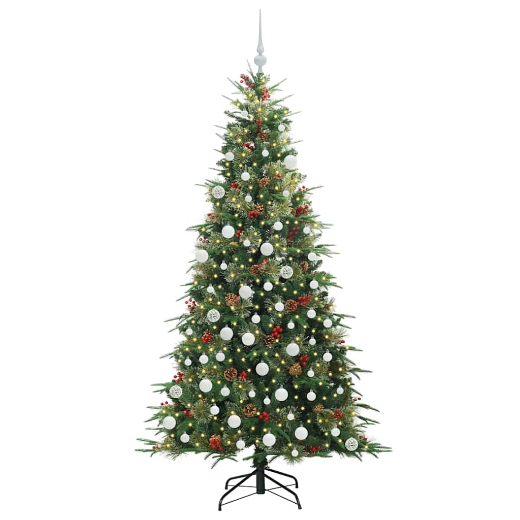 vidaXL Künstlicher klappbarer Weihnachtsbaum Grün 180 cm PE und PVC