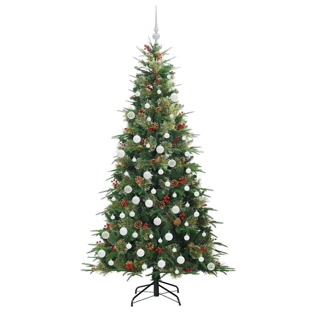 vidaXL Künstlicher klappbarer Weihnachtsbaum Grün 180 cm PE und PVC
