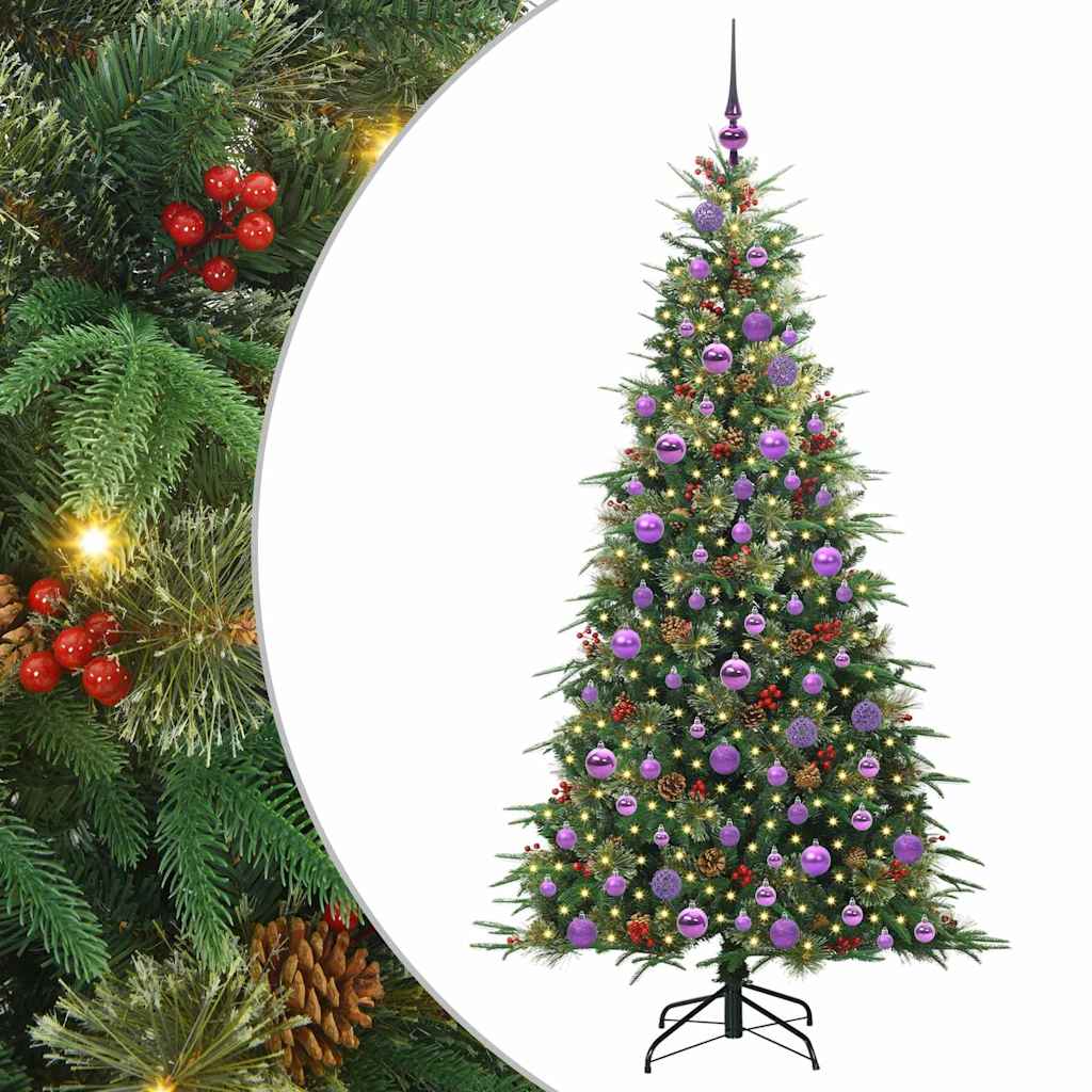 vidaXL Künstlicher klappbarer Weihnachtsbaum Grün 180 cm PE und PVC