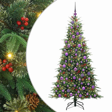 vidaXL Künstlicher klappbarer Weihnachtsbaum Grün 180 cm PE und PVC