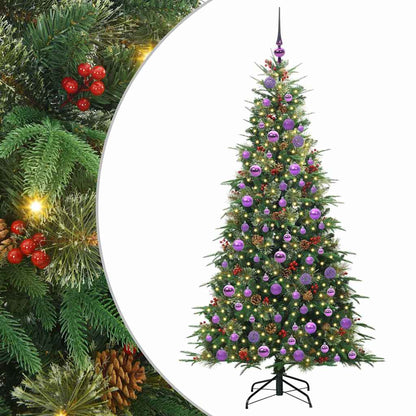 vidaXL Künstlicher klappbarer Weihnachtsbaum Grün 180 cm PE und PVC