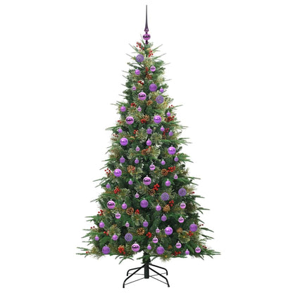 vidaXL Künstlicher klappbarer Weihnachtsbaum Grün 180 cm PE und PVC