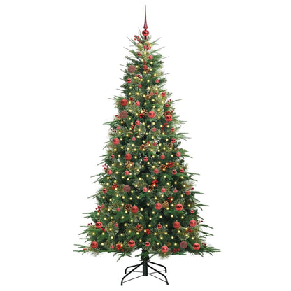 vidaXL Künstlicher klappbarer Weihnachtsbaum Grün 210 cm PE und PVC