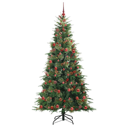 vidaXL Künstlicher klappbarer Weihnachtsbaum Grün 210 cm PE und PVC