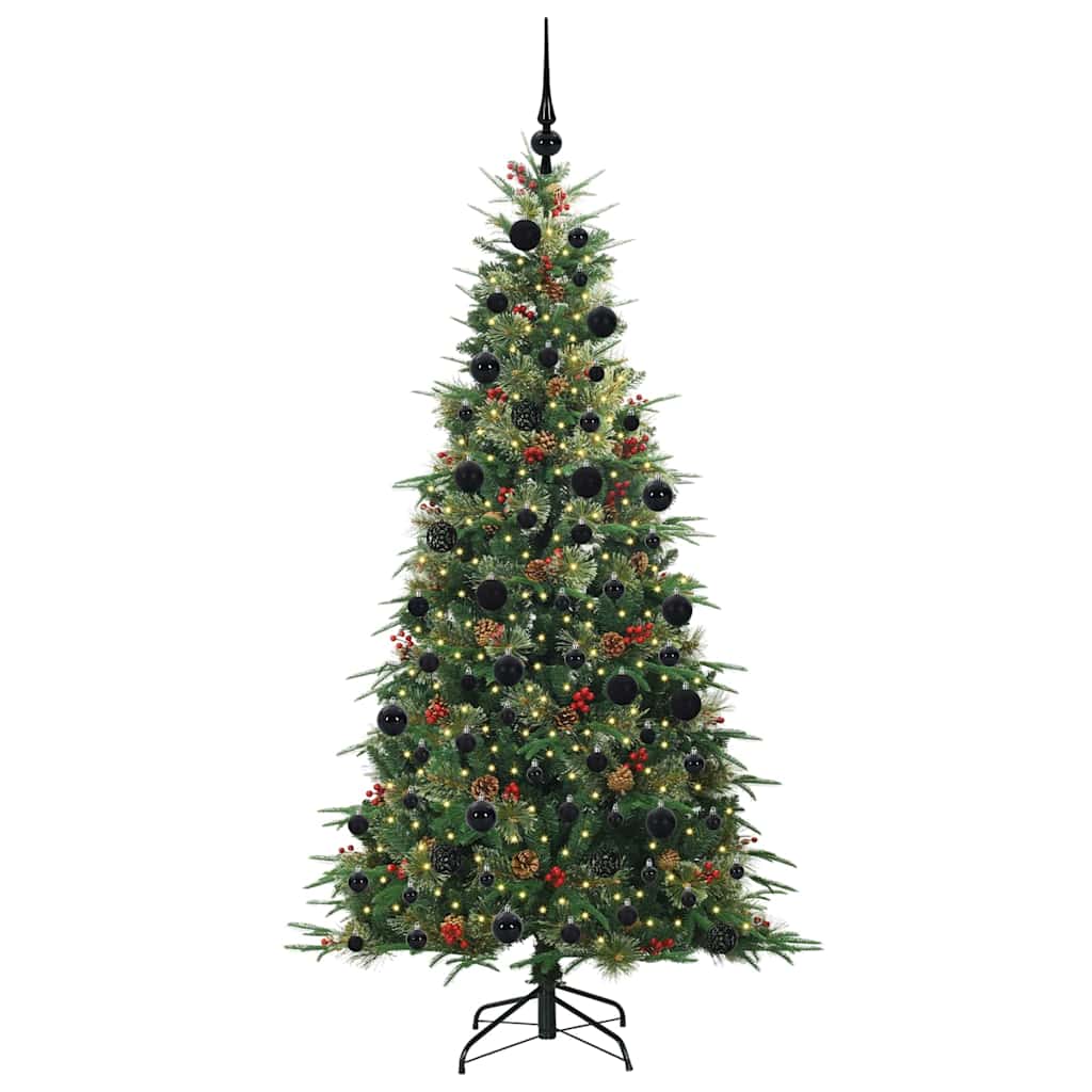 Künstlicher klappbarer Weihnachtsbaum Grün 210 cm PE und PVC
