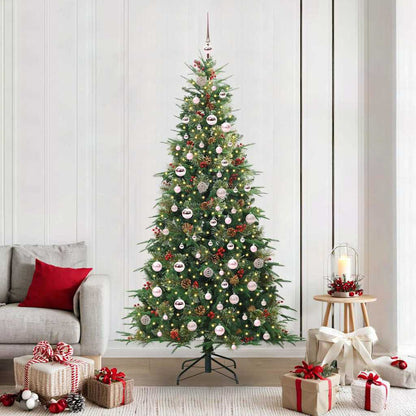 vidaXL Künstlicher klappbarer Weihnachtsbaum Grün 210 cm PE und PVC