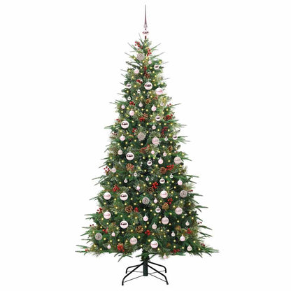 vidaXL Künstlicher klappbarer Weihnachtsbaum Grün 210 cm PE und PVC