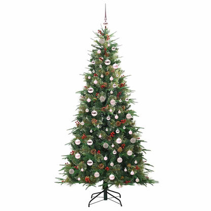vidaXL Künstlicher klappbarer Weihnachtsbaum Grün 210 cm PE und PVC