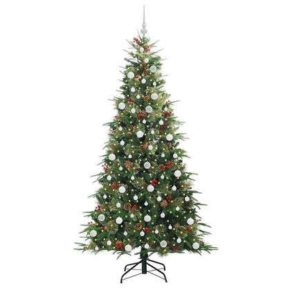 vidaXL Künstlicher klappbarer Weihnachtsbaum Grün 210 cm PE und PVC