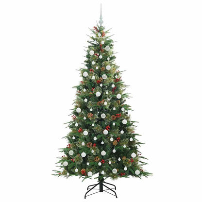 vidaXL Künstlicher klappbarer Weihnachtsbaum Grün 210 cm PE und PVC