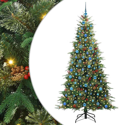vidaXL Künstlicher klappbarer Weihnachtsbaum Grün 210 cm PE und PVC