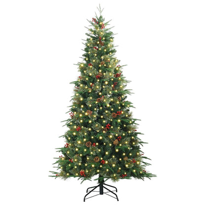vidaXL Künstlicher klappbarer Weihnachtsbaum Grün 240 cm PE und PVC