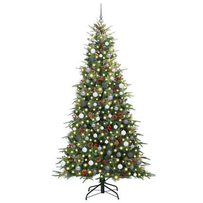 vidaXL Künstlicher klappbarer Weihnachtsbaum Grün 240 cm PE und PVC