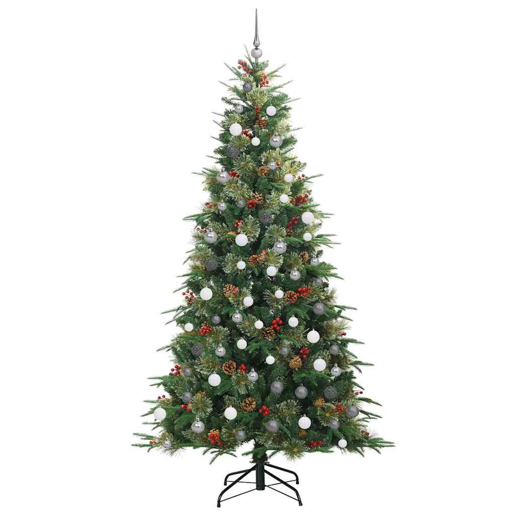 vidaXL Künstlicher klappbarer Weihnachtsbaum Grün 240 cm PE und PVC