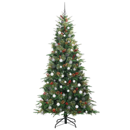 vidaXL Künstlicher klappbarer Weihnachtsbaum Grün 240 cm PE und PVC