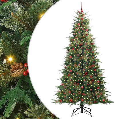 vidaXL Künstlicher klappbarer Weihnachtsbaum Grün 240 cm PE und PVC