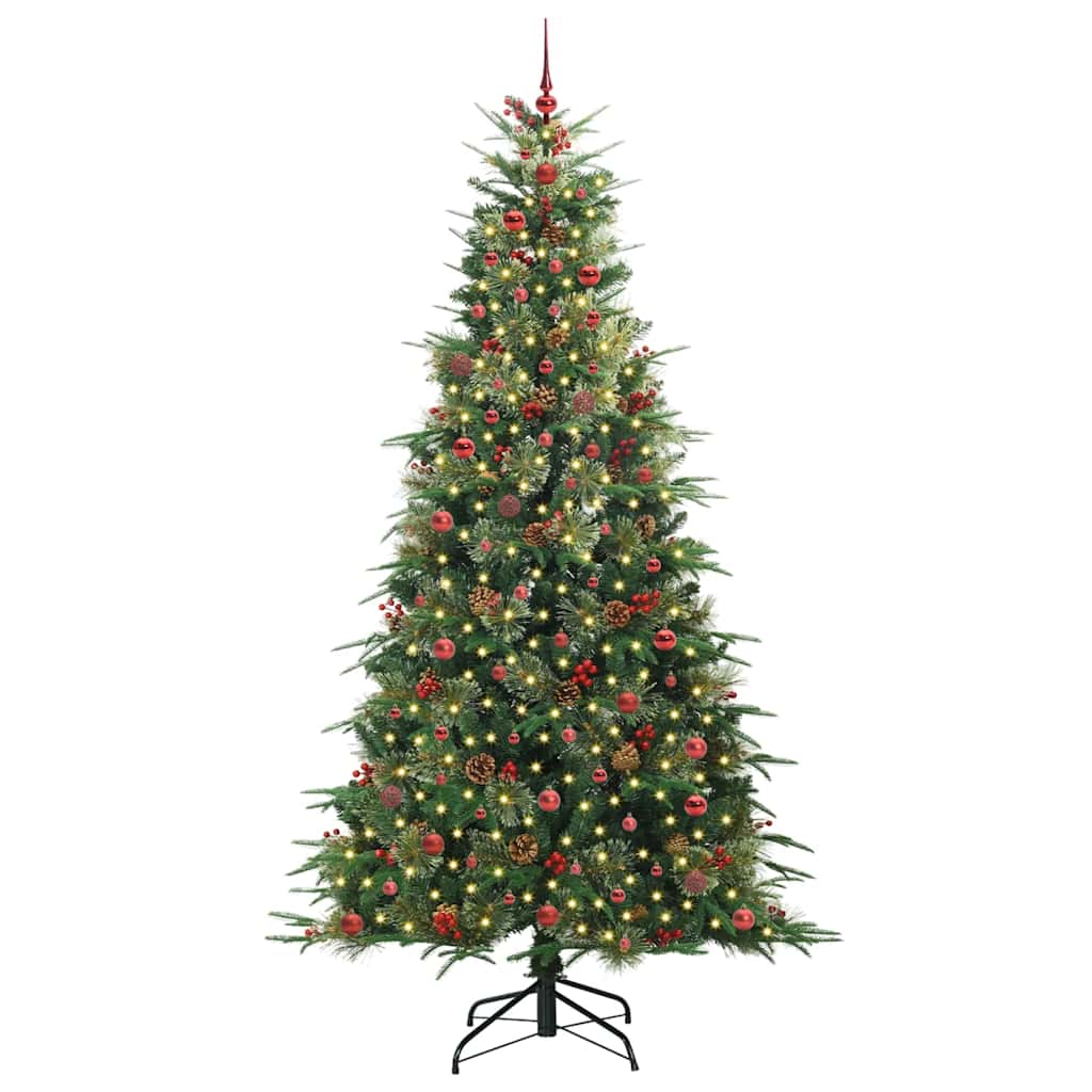 vidaXL Künstlicher klappbarer Weihnachtsbaum Grün 240 cm PE und PVC