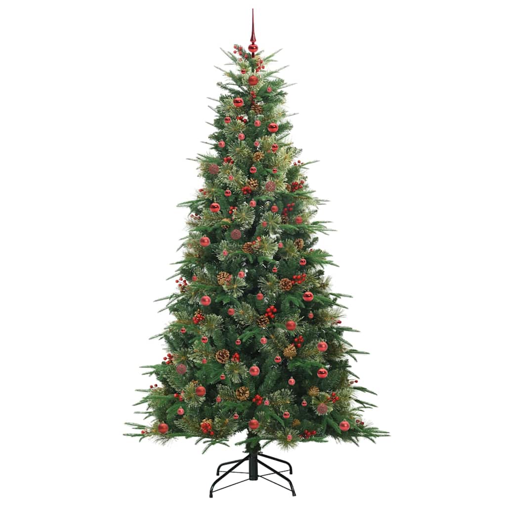 vidaXL Künstlicher klappbarer Weihnachtsbaum Grün 240 cm PE und PVC