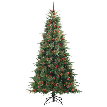 vidaXL Künstlicher klappbarer Weihnachtsbaum Grün 240 cm PE und PVC